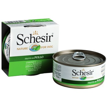 Hrana pentru Caini Schesir, Pui file, 150 g Hrana pentru Caini Schesir, Pui file, 150 g