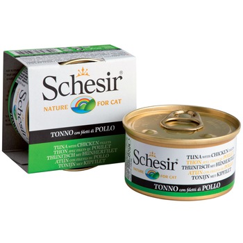 Hrana pentru Pisici Schesir, Ton/Pui, 85 g Hrana pentru Pisici Schesir, Ton/Pui, 85 g