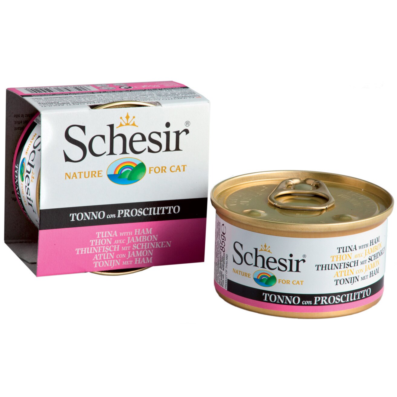 Hrana pentru Pisici Schesir, Ton/Sunca, 85 g