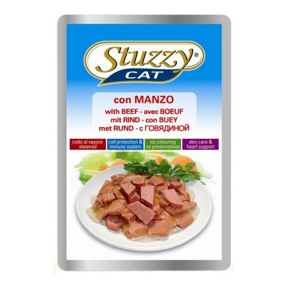 Hrana pentru Pisici Stuzzy Plic, Vita, 100 g