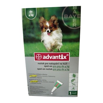 Pipeta antiparazitara Advantix pentru caini sub 4 kg Pipeta antiparazitara Advantix pentru caini sub 4 kg
