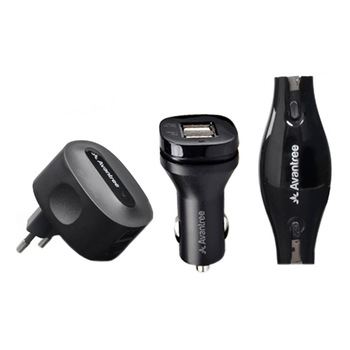Kit Incarcator Avantree CGST-11, dual USB, Black Kit Incarcator Avantree CGST-11, dual USB, Black