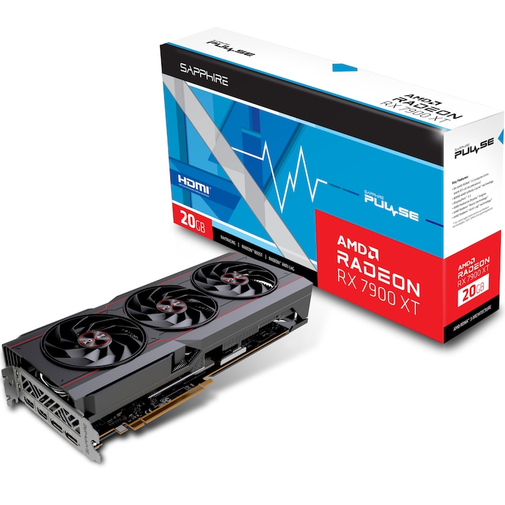 Sapphire AMD Radeon™ RX 7900 XT PULSE videokártya, 20GB GDDR6, 320 bit