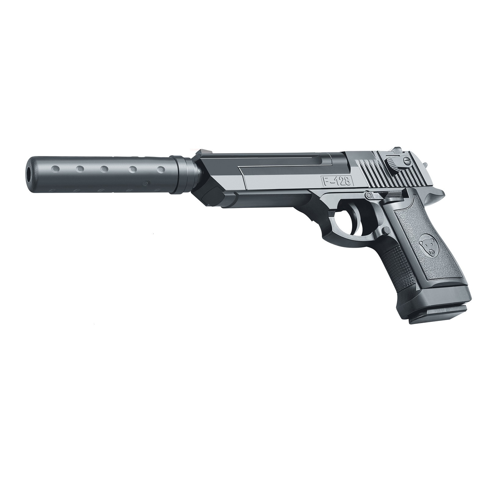 Еърсофт пистолет с топчета, B&G International, 18 см, със заглушител ...