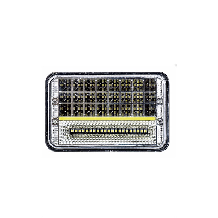 Proiector LED cu DRL 45W, 2 faze 12/24V, alb 6000k