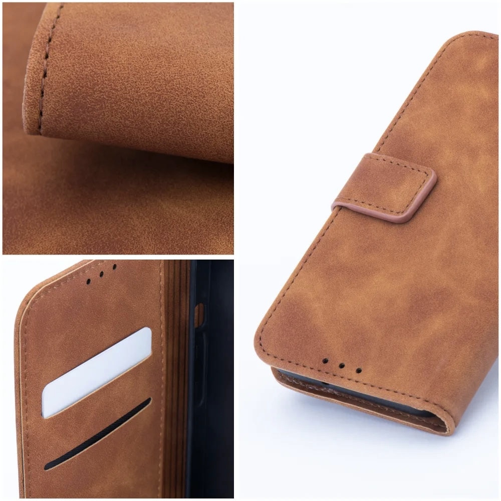 Bayelon Galaxy S23 Ultra Crossbody Leather Case, Coffee Brown