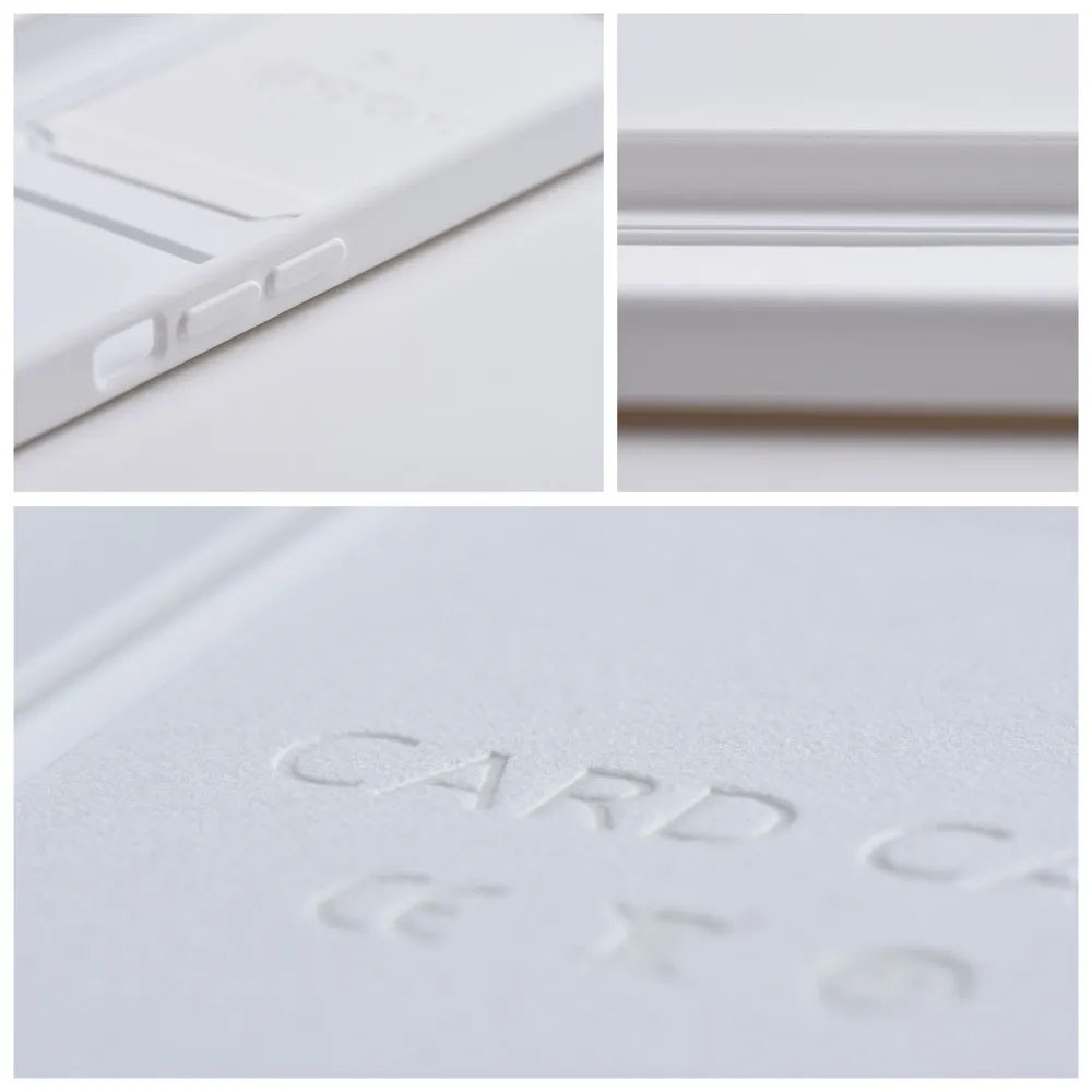 Husa din silicon pentru Samsung Galaxy S23, Interior cu Microfibra, Card Holder, Ultra Safe, Alb