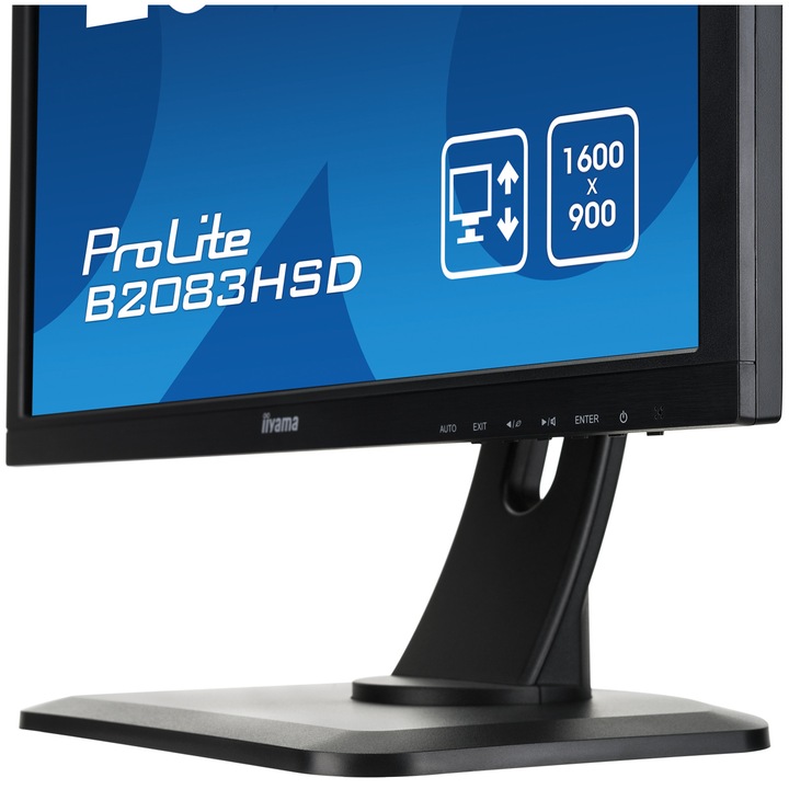 Iiyama B2083HSD-B1 Monitor 19.5inch 1600x900 TN 60Hz 5ms Fekete