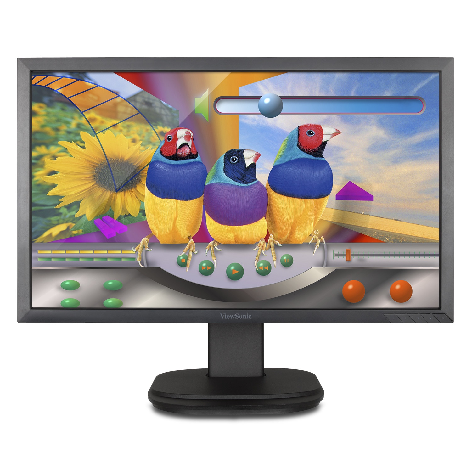 Moniteur Viewsonic 22 16:9 HDMI VGA DP HP: 2x2W Pivot Vesa 100