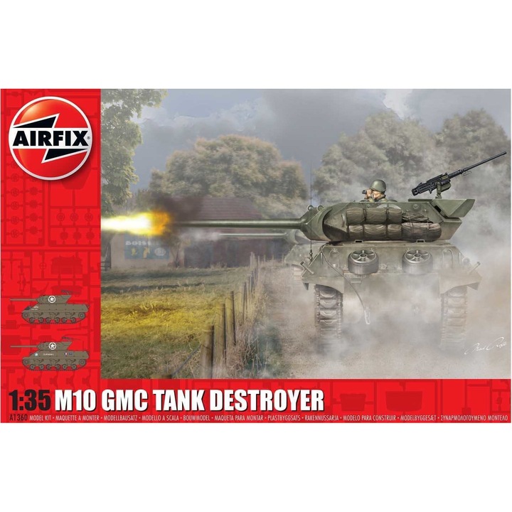 Kit clasic tanc A1360 - M10 GMC (Armata SUA) (1:35) Airfix, Puzzle