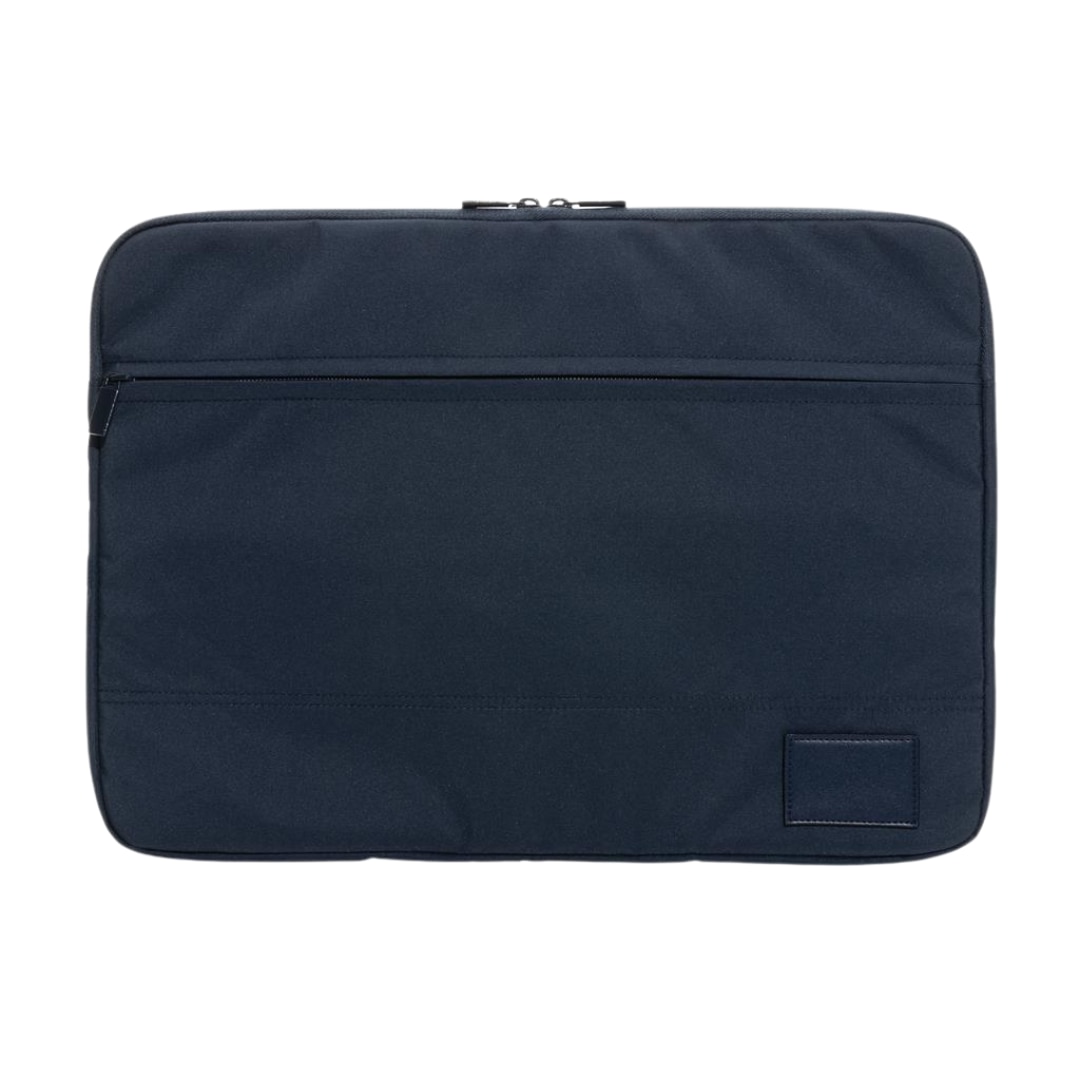 Husa de laptop Zao, Ronic, compatibila laptop Apple MacBook Air, MacBook Pro Touch Bar din poliester reciclat, 14" Inch, 36 x 27 x 2 cm, navy