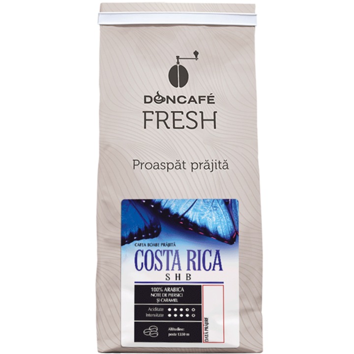 Кафе на зърна Doncafe Fresh Costa Rica SHB, 250 гр, Изпечено