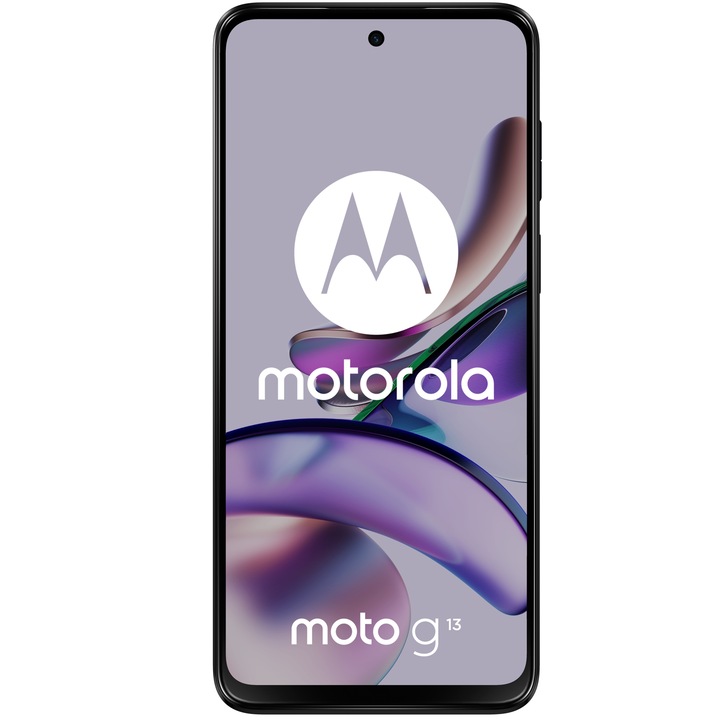 Motorola Moto Moto g13 Mobiltelefon, Kártyafüggetlen, Dual SIM, 128GB, 4GB RAM, Matte Charcoal