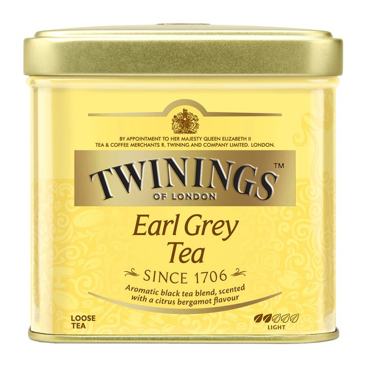 Set 6 X Ceai Negru Earl Grey Cutie Metal Twinings 100 g