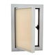 Usa de inspectie, Cadru din aluminiu, 200 x 400 mm, Argintiu/Bej