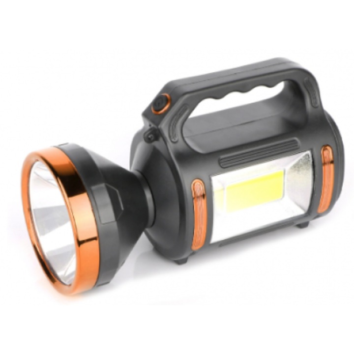 Lanterna de mana, T925A, LED, USB, 10W, negru