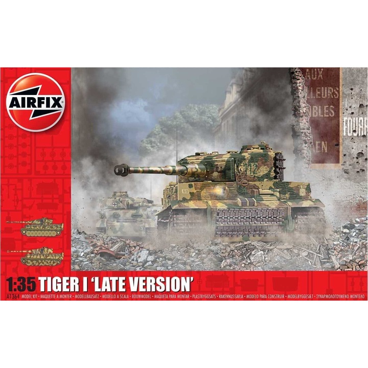 Kit clasic tanc A1364 - Tiger-1 Late Version (1:35) Airfix, Puzzle