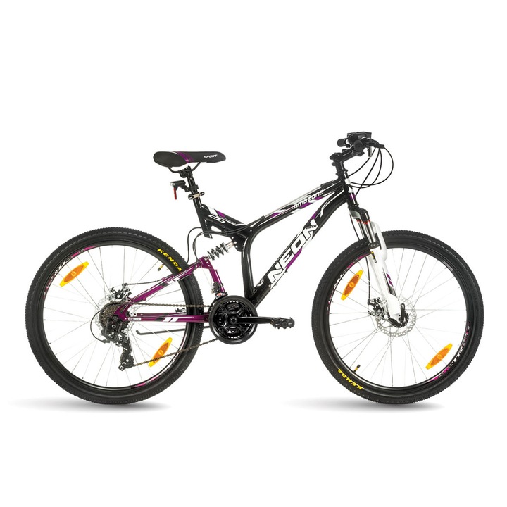 Bicicleta, Neon Bike, 26'', Negru/Mov