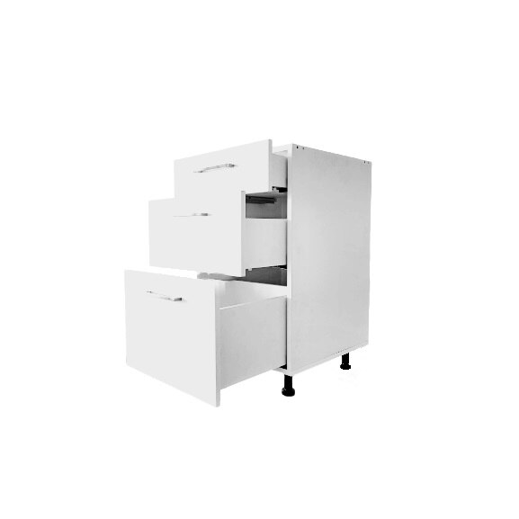 trendteam smart living - Otis - Comò - Rovere/Grigio opaco - Armadio con anta fresata verticale - 83 x 96 x 38 cm - Cassettiera in stile rustico - Base