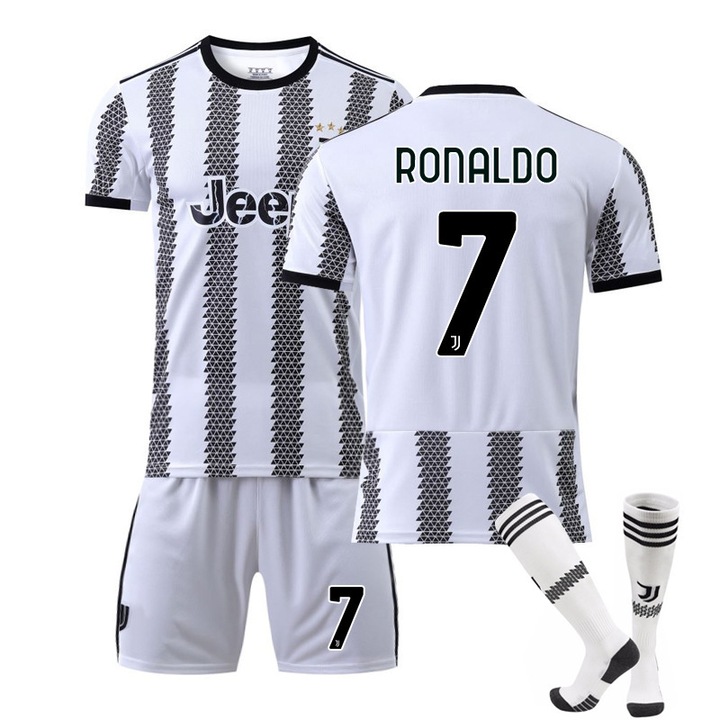Echipament Sportiv Copii Juventus Ronaldo Tricou Fotbal Set