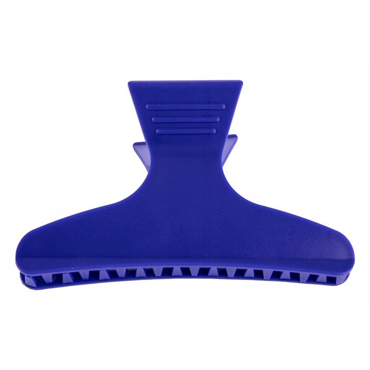 Agrafa de par, Profesionala, Clips fluture, Albastru, Lungime 8 cm, Plastica, Pentru saloane de coafura