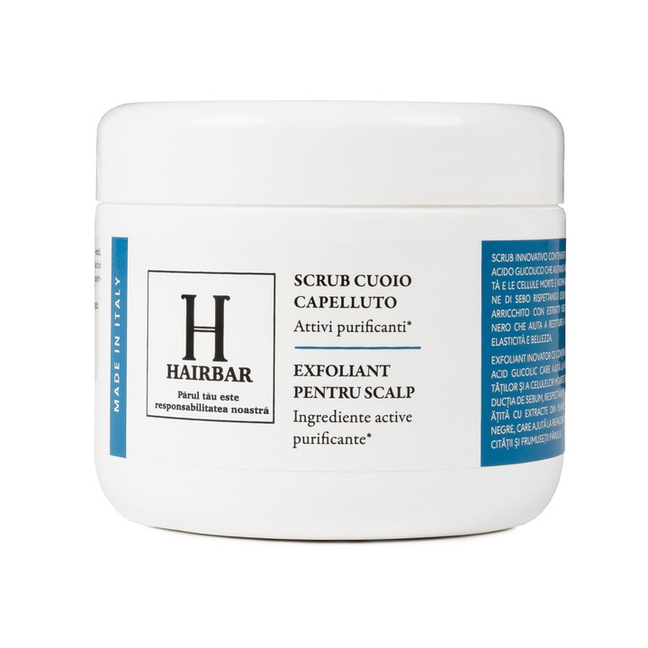 Exfoliant pentru scalp, purificant, Hairbar,250ml
