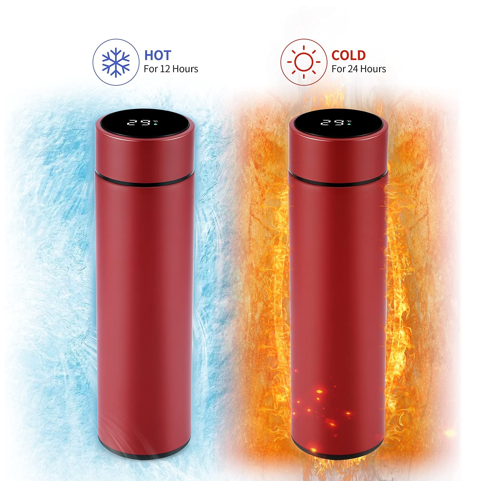Thermos Smart инфузерна цедка и двойна стена, 500 ml, LED дисплей за ...