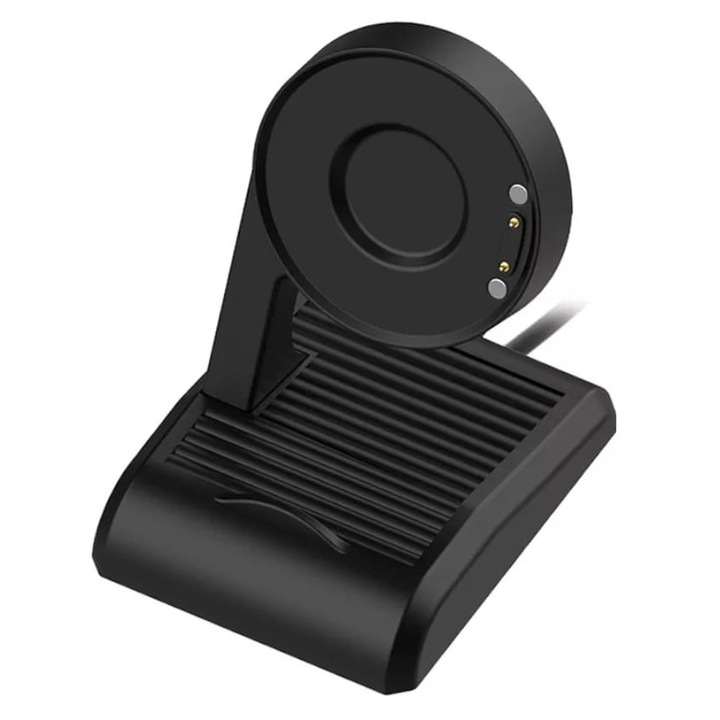 Incarcator cu cablu USB inclus, compatibil cu smartwach Mobvoi TicWatch PRO 3, TicWatch E3, TicWatch PRO 3 GPS, TicWatch PRO 3 LTE, Negru