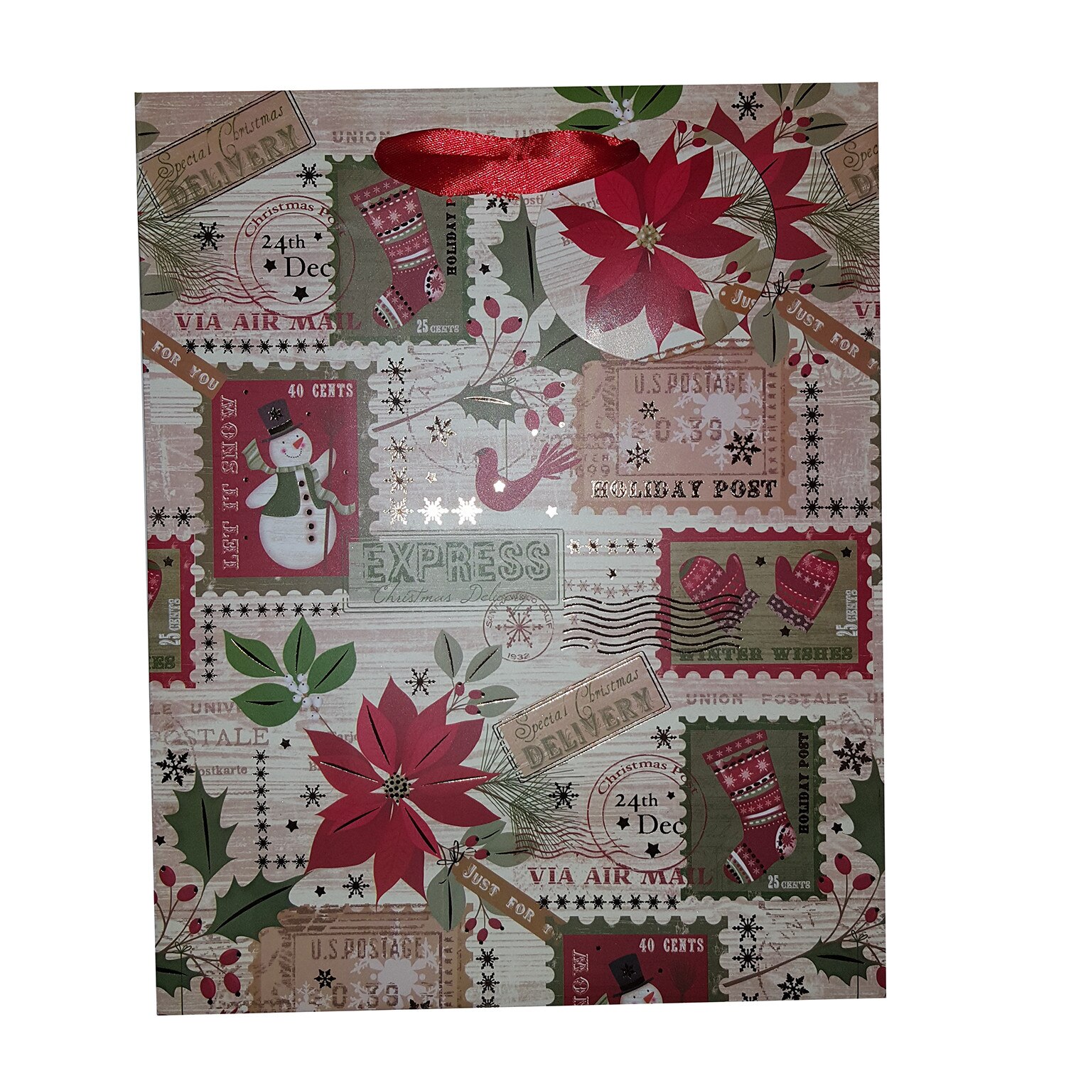 Punga mica pentru cadou - Christmas Stamps