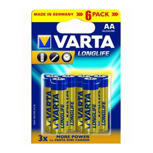 Set 6 baterii tip AA Varta Longlife