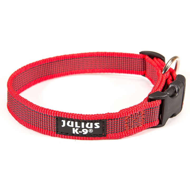 Julius K9 IDC nylon kutya nyakörv, 25 mm, Piros