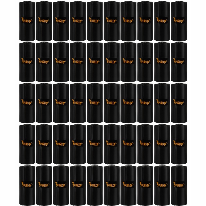 Комплект тоалетни чанти за кученца, Zola®, 50 ролки/ 20 бр, 20x30см, черни