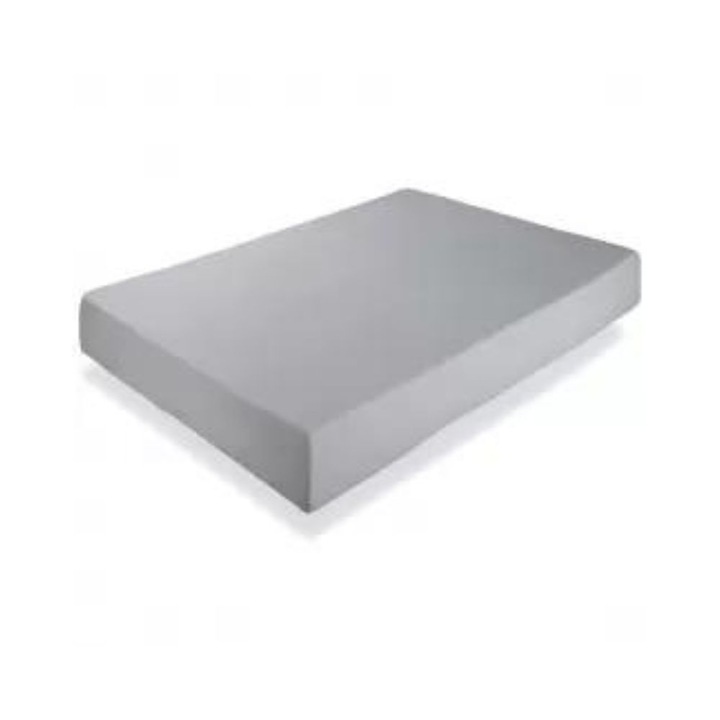 Cearceaf de pat cu elastic pentru pat 2 persoane, material bumbac 100% Ranforce, dimensiune 180x200, Gri