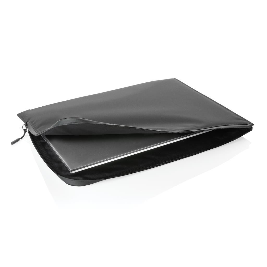 Husa de transport Easy, Ronic, compatibila laptop Apple MacBook Air, MacBook Pro Touch Bar, din poliester reciclat, 15.6" Inch, 39.5 x 28.2 x 2 cm, negru