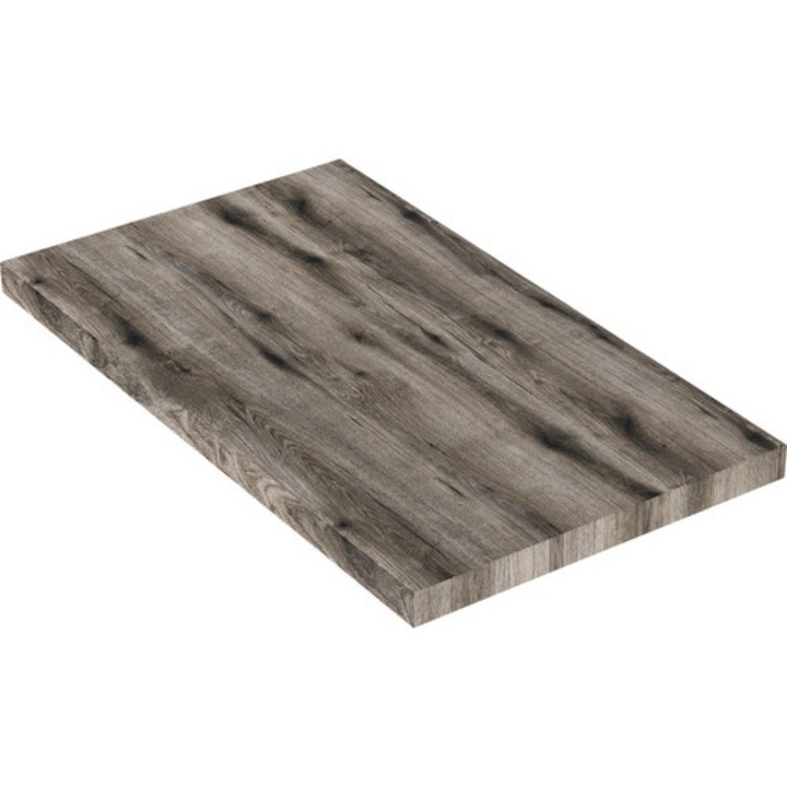 Blat pentru Lavoar Baie, PAL, Rovere Fossile, 80x46x3,8 cm, Maro