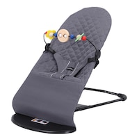 Scaun balansoar pentru bebelusi, Senmase, Ergonomic, Inaltime reglabila, Pliabil, Gri