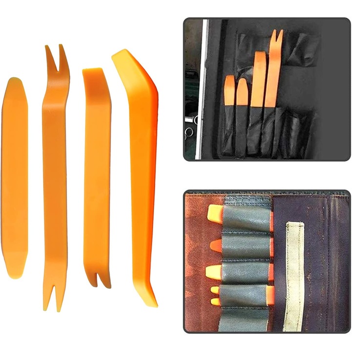 Trusa 4 in 1 instrumente demontare accesorii la masina DIGIMAT®, tool pentru indepartarea ornamentelor de la radio, panoplie, panou releuri
