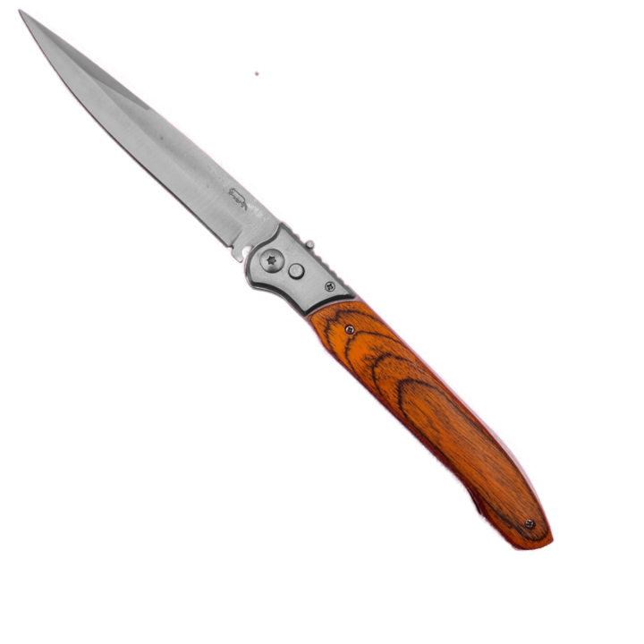 Briceag Automat, Lama Stilet, 31 cm, Argintiu, Maner Lemn, Dalimag