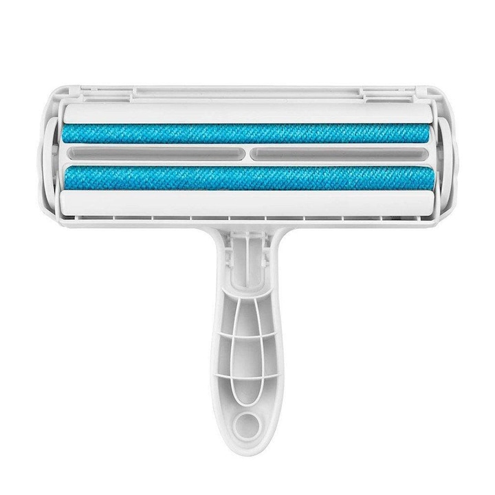 Професионална четка за почистване и премахване на мъх и косми от кучета и котки, DIGIMAT, синьо/бяло