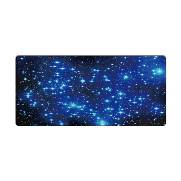 Mousepad Gaming Luxer Interstellar, 90 x 40 cm, Baza Cauciucata si Cusaturi laterale, Waterproof, Antiderapant