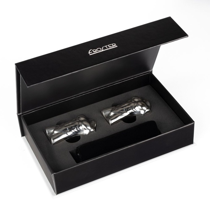 Охлаждащи кубове за напитки, Бюст, Метал, Сребро