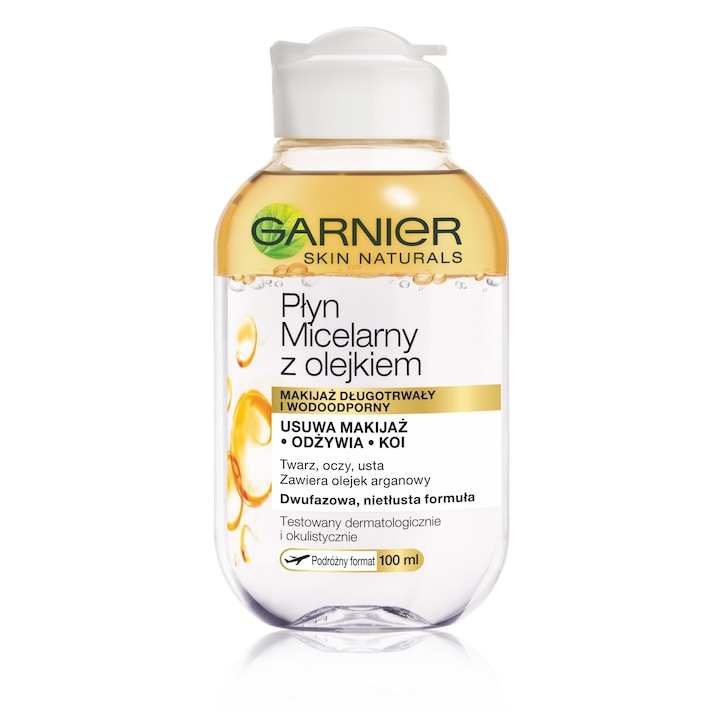 Мицеларна вода с бифазно масло, Garnier, За всеки тип кожа, 100 мл
