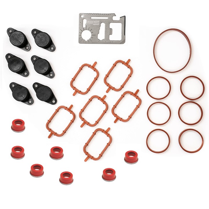 Set placi de obturare galerie admisie + garnituri, BMW 33 mm, 27 piese