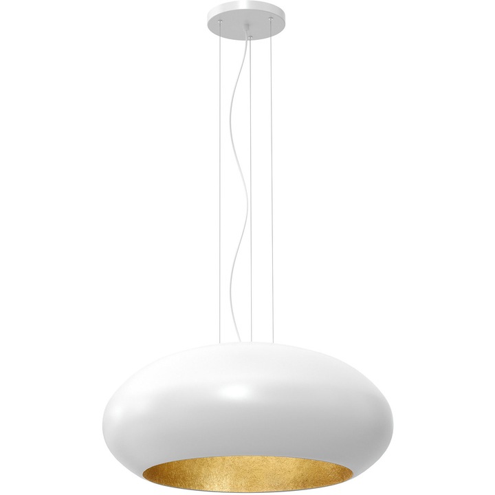 Пендел, Luminex, Метал, Цокъл E27, Бял/Златист