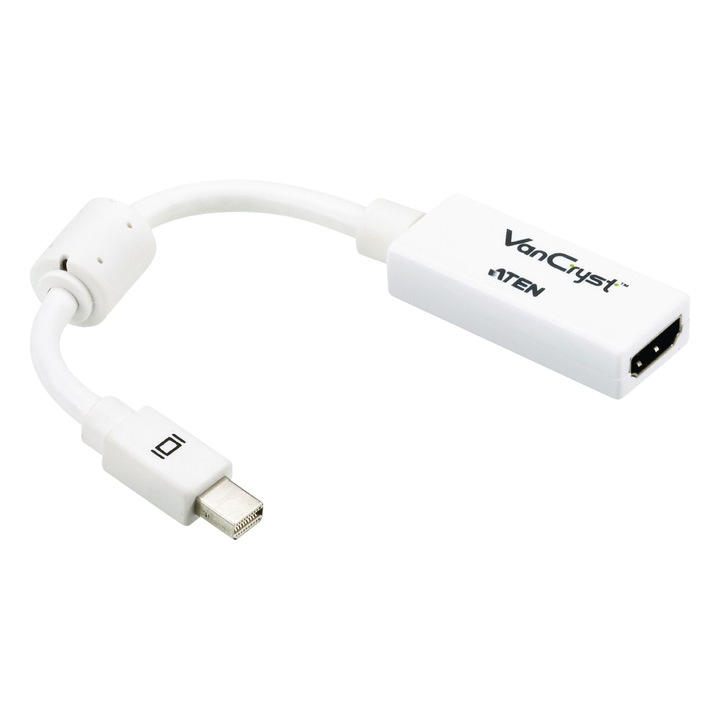 Адаптер Mini DisplayPort Aten, VC980-AT мъжки - HDMI женски, 12 см, Бял