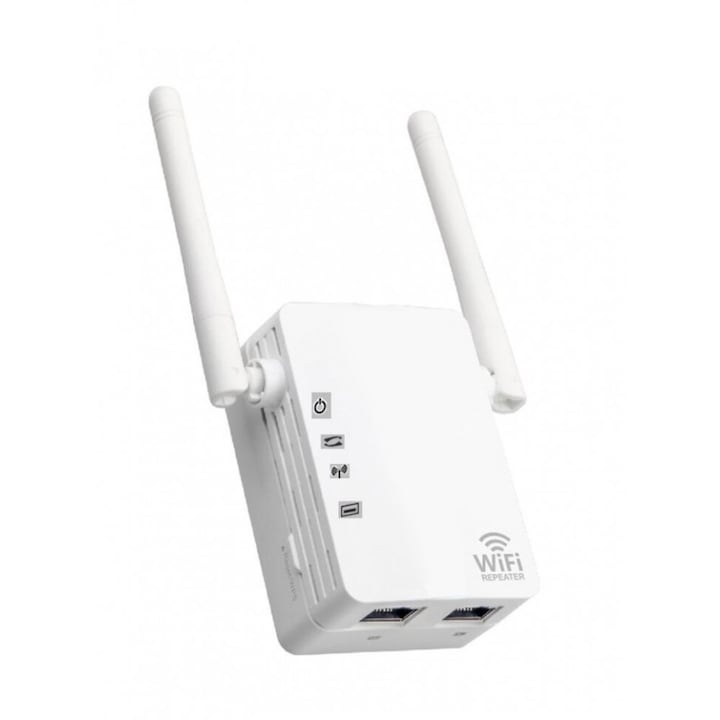 Wi-Fi WLAN Jelerősítő Repeater, XL-Z04 2,4GHz Wi-Fi lefedettségnövelés, fehér