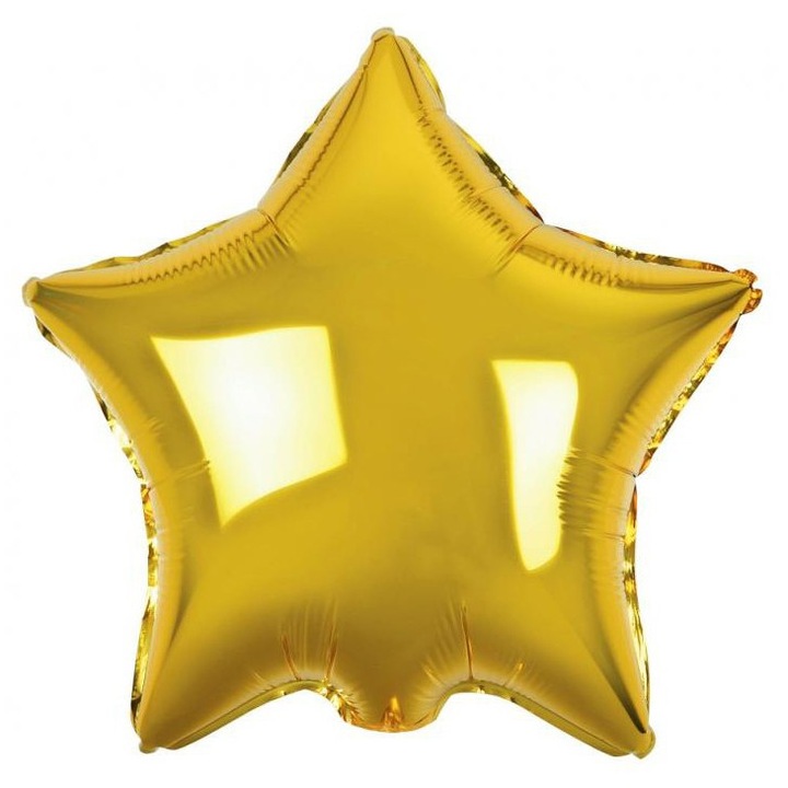 Balon pentru aniversare, Amscan, Folie de aluminiu, 44 cm, Auriu