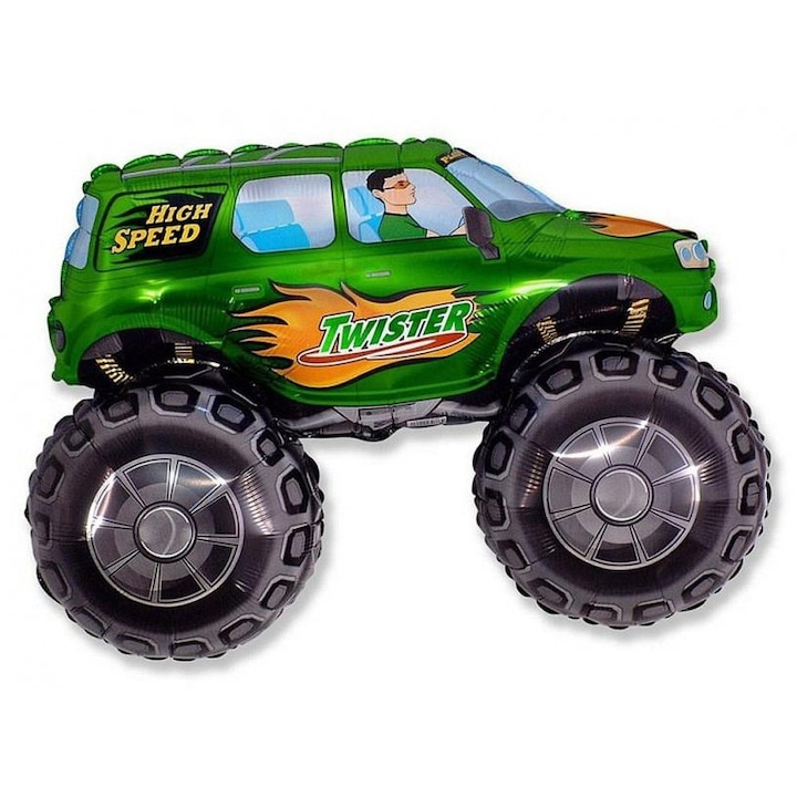 Балон Twister Car, Amscan, фолио, 61 см, многоцветен