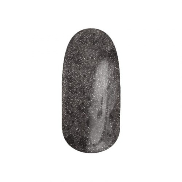 Diamond Nails Gél Lakk DN116 Króm csillám, fekete hexagonokkal