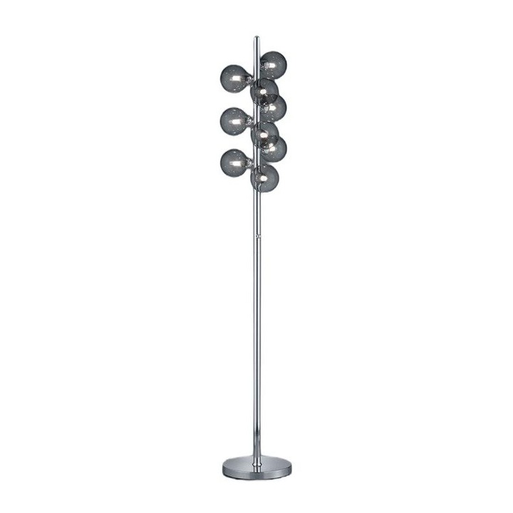 Lampadar de interior, Trio, Metal, Soclu G9, Argintiu